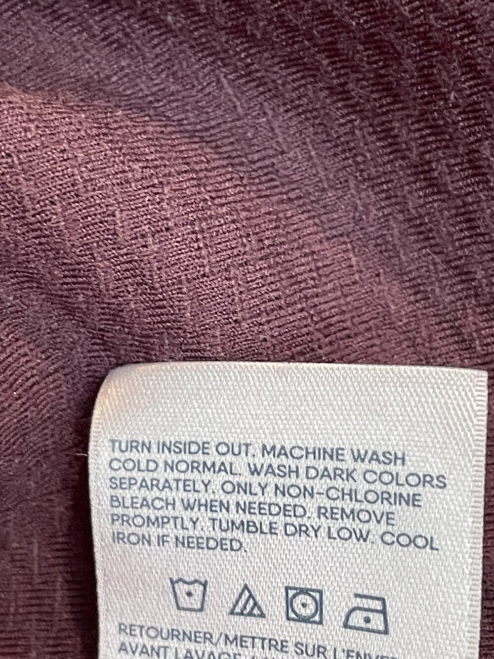 Lands’ End Waffle Knit Tunic Top 3X Plum Textured Cozy Pullover - Picture 9 of 10